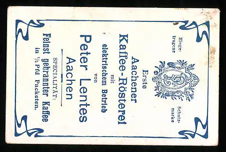 Sammelbild Aachen, Aachener Kaffee-Rösterei von Peter Lentes, Argentinien, Die Post in Argentinien, Briefmarken