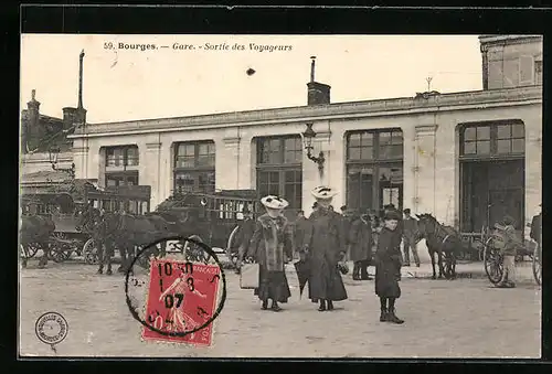 AK Bourges, Gare, Sortie des Voyageurs