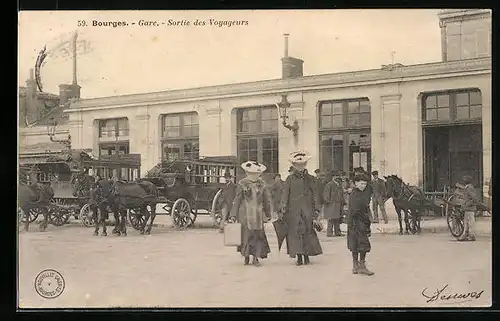 AK Bourges, Gare, Sortie des Voyageurs