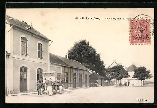 AK Avord, La Gare, vue exterieure