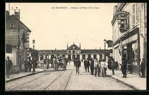 AK Bourges, Avenue et Place de la Gare