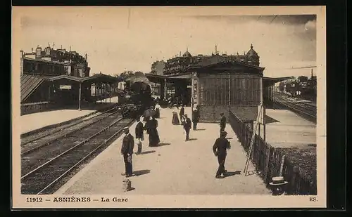 AK Asnières, la Gare