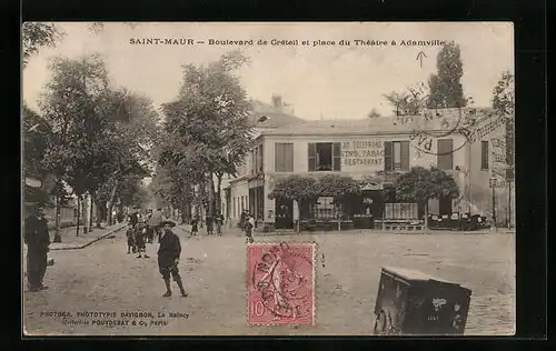 AK Adamville, Boulevard de Creteil et place du Theatre