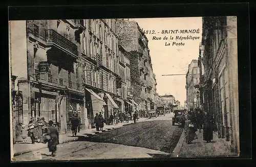 AK Saint-Mandé, Rue de la Republique, la Poste