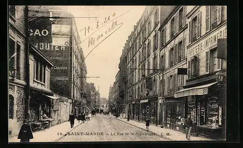 AK Saint-Mandé, La Rue de la Republique