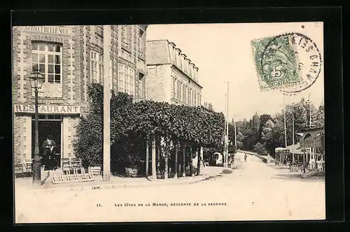 AK La Varenne, les Sites de la Marne, Restaurant Au Chalet Belle Vue