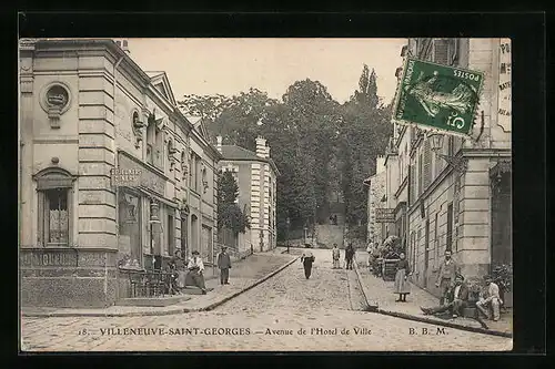 AK Villeneuve-Saint-Georges, Avenue de l'Hotel de Ville