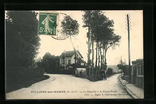 AK Villiers-sur-Marne, la Fourche à la Croix-Rubis