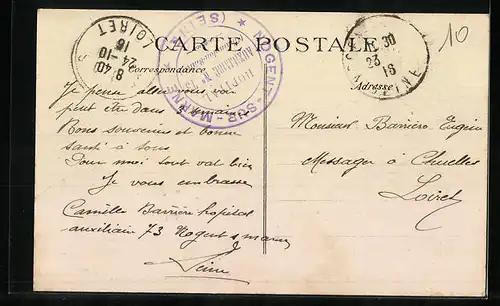 AK Nogent-sur-Marne, Canot automobile faisant le Service d'excursions