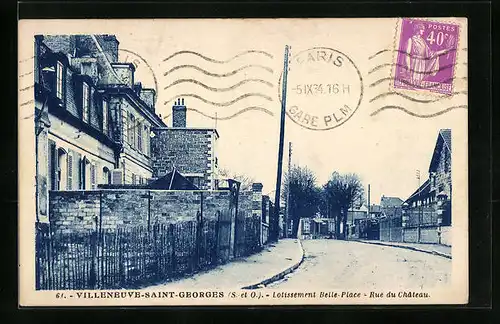 AK Villeneuve-Saint-Georges, Lotissement Belle-Place, Rue du Chateau