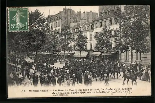 AK Vincennes, La Rue de Paris