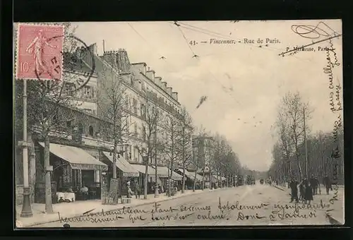 AK Vincennes, Rue de Paris