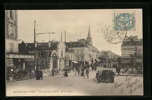 AK Joinville-le-Pont, Vue prise de la Gare