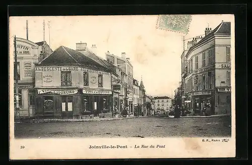 AK Joinville-le-Pont, La Rue du Pont