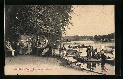 AK Joinville-le-Pont, Bords de Marne au Robinson