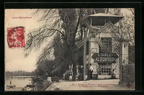 AK Joinville-le-Pont, Bords de Marne, Quai du Barrage, Le Restaurant du Robinson