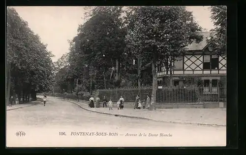 AK Fontenay-sous-Bois, Avenue de la Dame Blanche