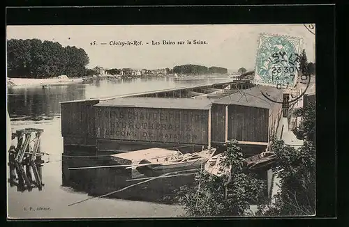 AK Choisy-le-Roi, Les Bains sur la Seine