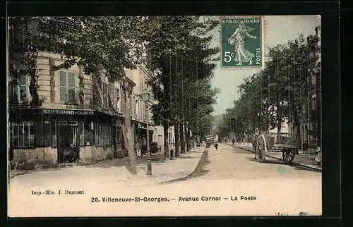 AK Villeneuve-St-Georges, Avenue Carnot, La Poste