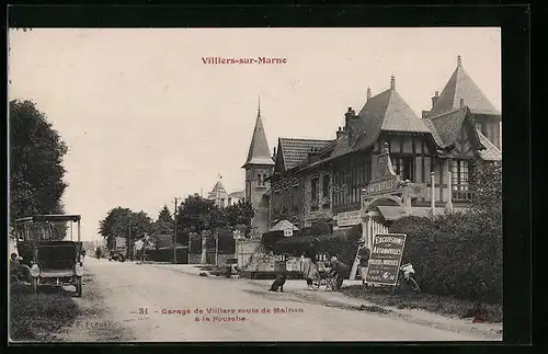 AK Villiers-sur-Marne, Garage de Villiers route de Mainon à la Fourche