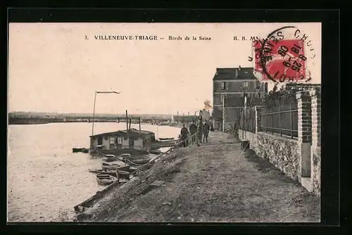 AK Villeneuve-Triage, Bords de la Seine