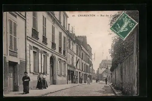 AK Charenton, Rue des Carrières, Strassenpartie