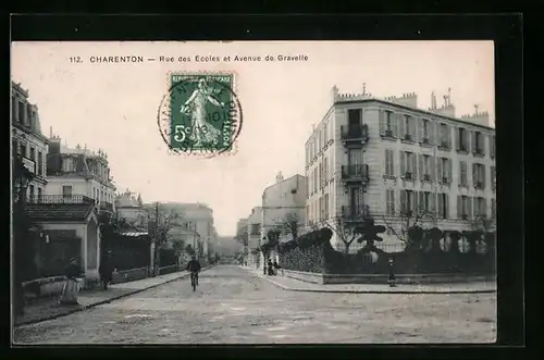 AK Charenton, Rue des Ecoles et Avenue de Gravelle