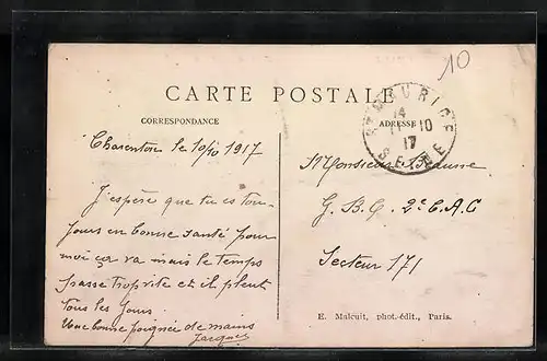 AK Charenton, Rue de St-Mandé, Strassenpartie