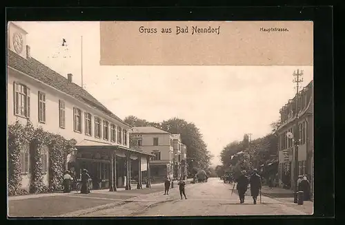 AK Bad Nenndorf, Hauptstrasse mit Geschäft