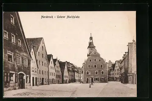 AK Hersbruck, Unterer Marktplatz mit Geschäften