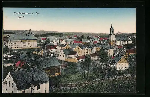 AK Reichenbrand i. Sa., Teilansicht mit Schule