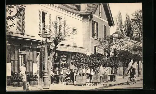 AK Alfort, Rue de Deux-Moulins, Strassenpartie