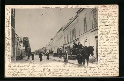 AK Ablon, Rue du Bac, Strassenpartie