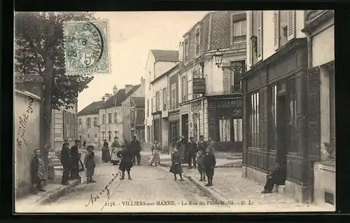 AK Villiers-sur-Marne, La Rue de Puits-Mollé, Strassenpartie