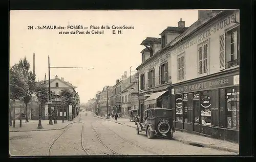 AK St-Maur-des-Fosses, Place de la Croix-Souris et rue du Pont de Créteil