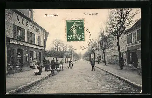 AK Bonneuil, Rue de Sucy, Strassenpartie