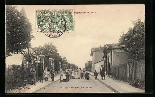 AK Fontenay-sous-Bois, Rue des Moulins haut, Strassenpartie