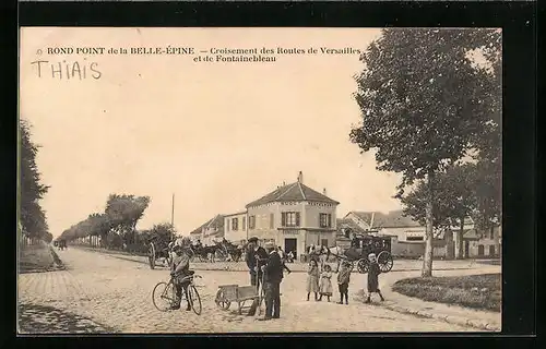 AK Rond Point de la Belle-Épine, Croisement des Routes de Versailles et de Fontainebleau