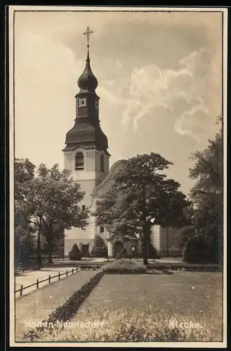 Fotografie unbekannter Fotograf, Ansicht Hohen-Neuendorf, Partie an der Kirche