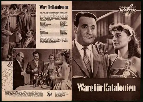 Filmprogramm PFP Nr. 21 /59, Ware für Katalonien, Eva-Maria Hagen, Hartmut Reck, Regie: Richard Groschopp