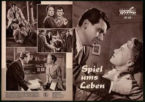 Filmprogramm PFP Nr. 57 /58, Spiel ums Leben, Vlasta Chrasmostová, Karel Höger, Jirí Weiss