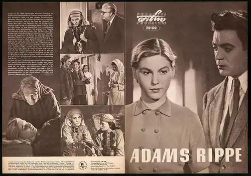 Filmprogramm PFP Nr. 19 /59, Adams Rippe, Enilija Radewa, Georgi Popow, Regie: Anton Marinowitsch