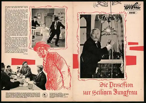 Filmprogramm PFP Nr.49/62, Die Prozession zur heiligen Jungfrau, Vaclav Lohnisky, Stella Zazvorkova, Regie:Vojtech Jasny