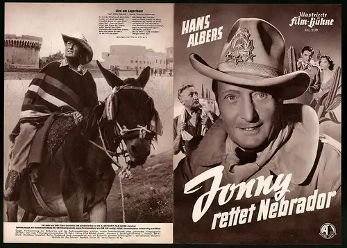 Filmprogramm IFB Nr. 2179, Jonny rettet Nebrador, Hans Albers, Margot Pasetti, Regie: Rudolf Jugert