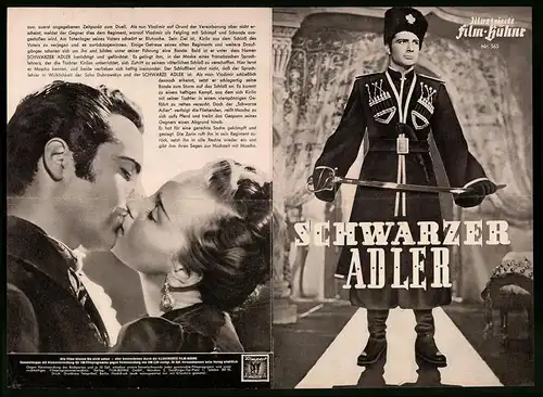 Filmprogramm IFB Nr. 563, Schwarzer Adler, Rossano Brazzi, Irasema Dilían, Regie: Riccardo Freda