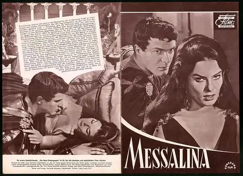 Filmprogramm DNF, Messalina, Belinda Lee, Carlo Justini, Giulio Donnini, Regie: Vittorio Cottafavi