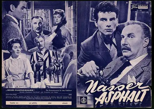 Filmprogramm NFP Nr. 999, Nasser Asphalt, Horst Buchholz, Maria Perschy, Regie: Frank Wisbar