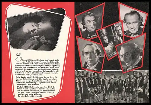 Filmprogramm Hausprogramm, Eine Liebesgeschichte, Hildegard Knef, O. W. Fischer, Regie: Rudolf Jugert