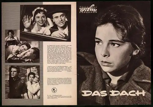 Filmprogramm PFP Nr. 73 /57, Das Dach, Gabriella Palloti, Giogio Listuzzi, Regie: Inge Müller