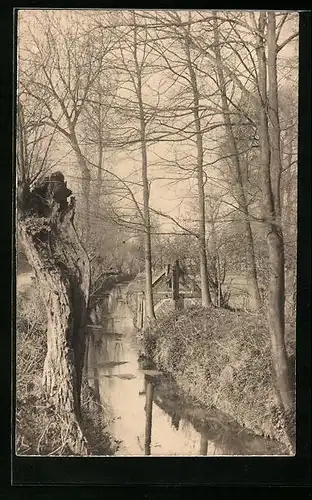 AK Goussainville, Wasserlauf im Winter